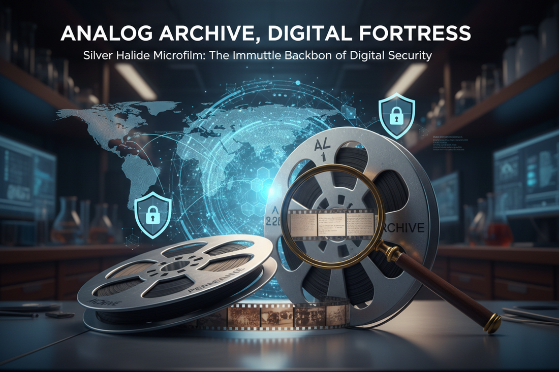 Micrographics Data 16mm and 35mm LE500 archival microfilm rolls — direct replacement for discontinued Fujifilm and EPM ImageLink microfilm