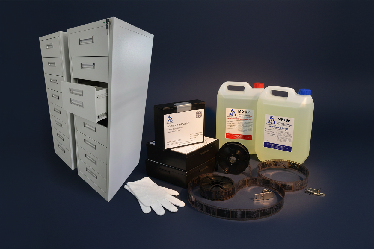 Micrographics Data Microfilm Supplies Collection Banner