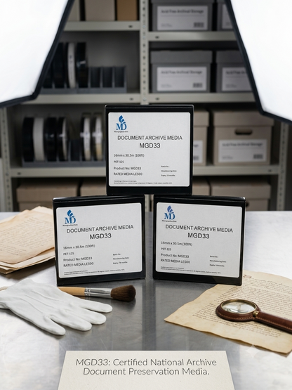 Micrographics Data MGD33 16mm Archive Media | 16mm Microfilm for Long Term Archiving