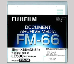 fufjifilm fm archive media
fm-66
microfilm roll
document archive media